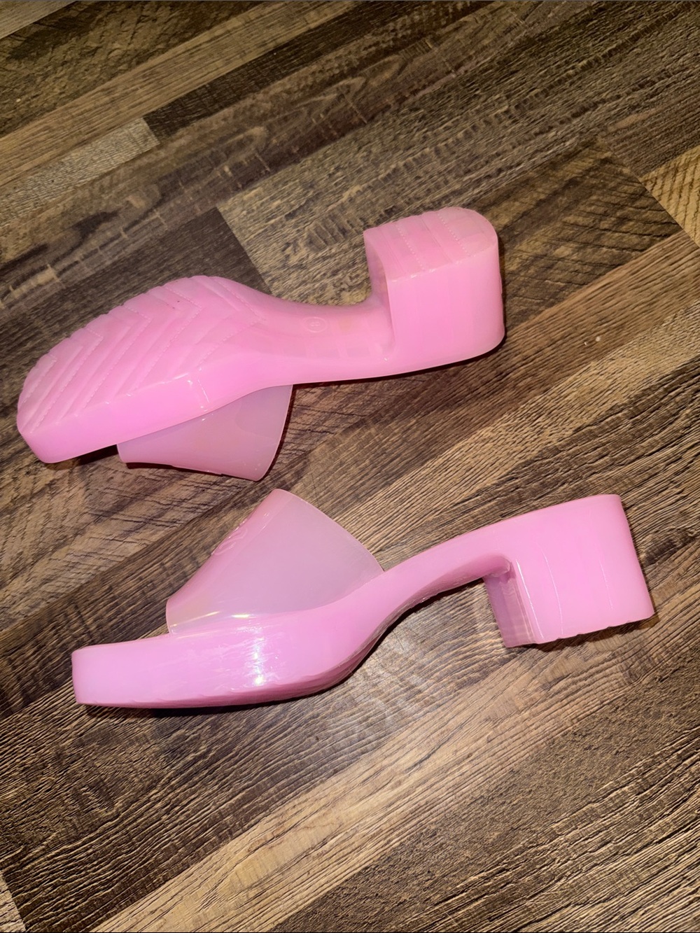 Barbie Glossy Bubblegum Pink Slide Mules